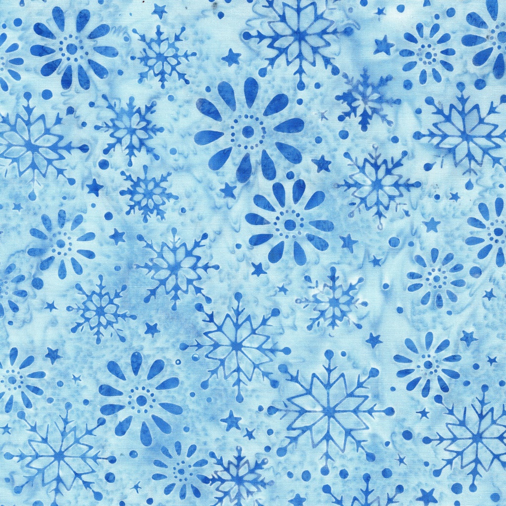 [122604515] 122604515 / Snowflakes Blue Chambray