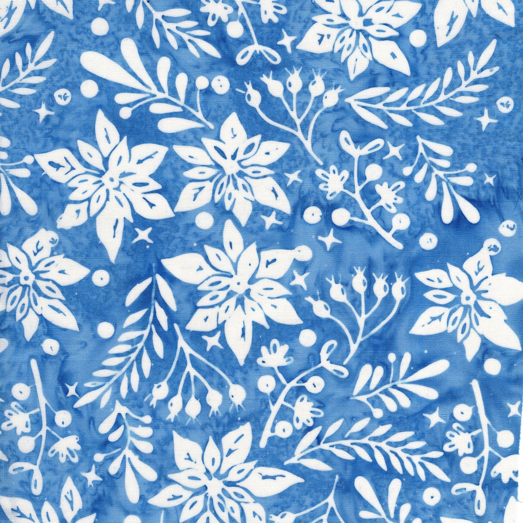[122608525] 122608525 / Poinsettias Blue Morning Glory