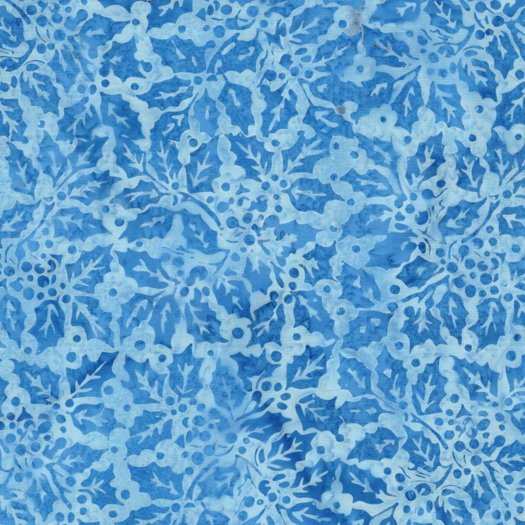 [122605515] 122605515 / Holly and Berries Blue Chambray