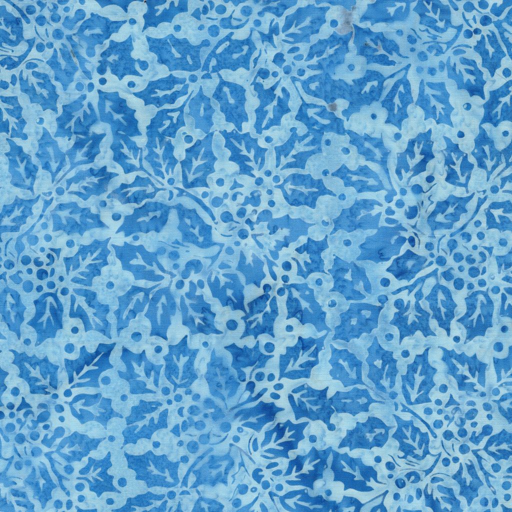 [122605515] 122605515 / Holly and Berries Blue Chambray