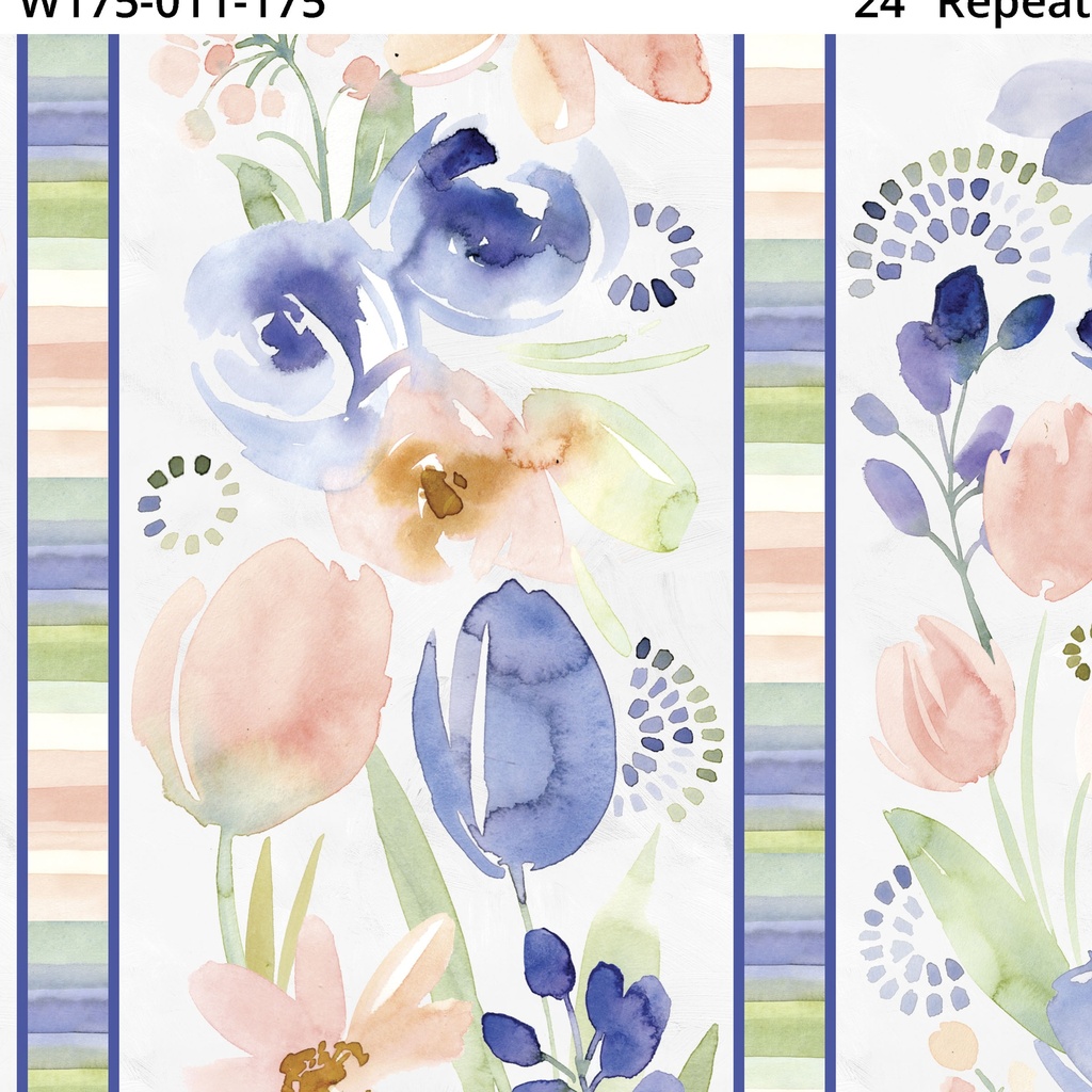 [W175-011-175] W175-011-175 / Soft & Sweet Border Stripe - Multi