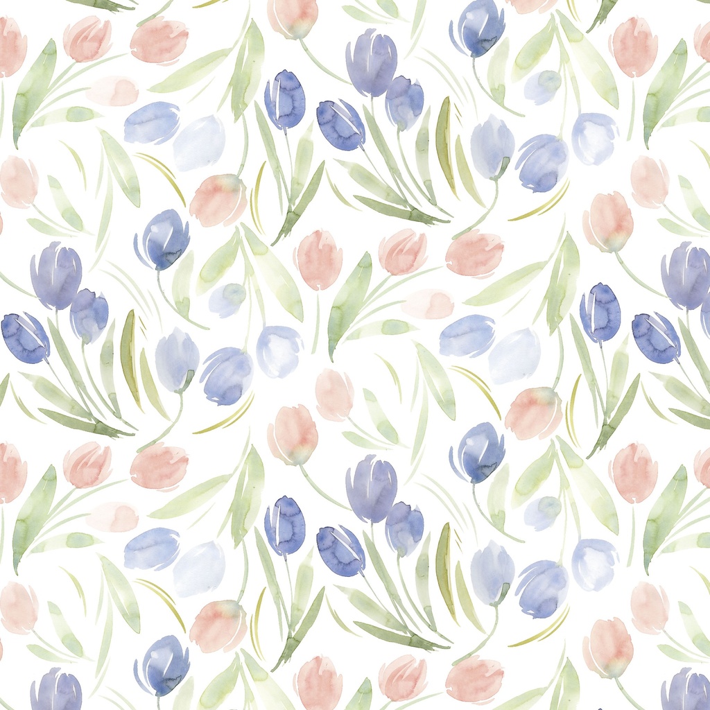 [W175-012-175] W175-012-175 / Tulips - White