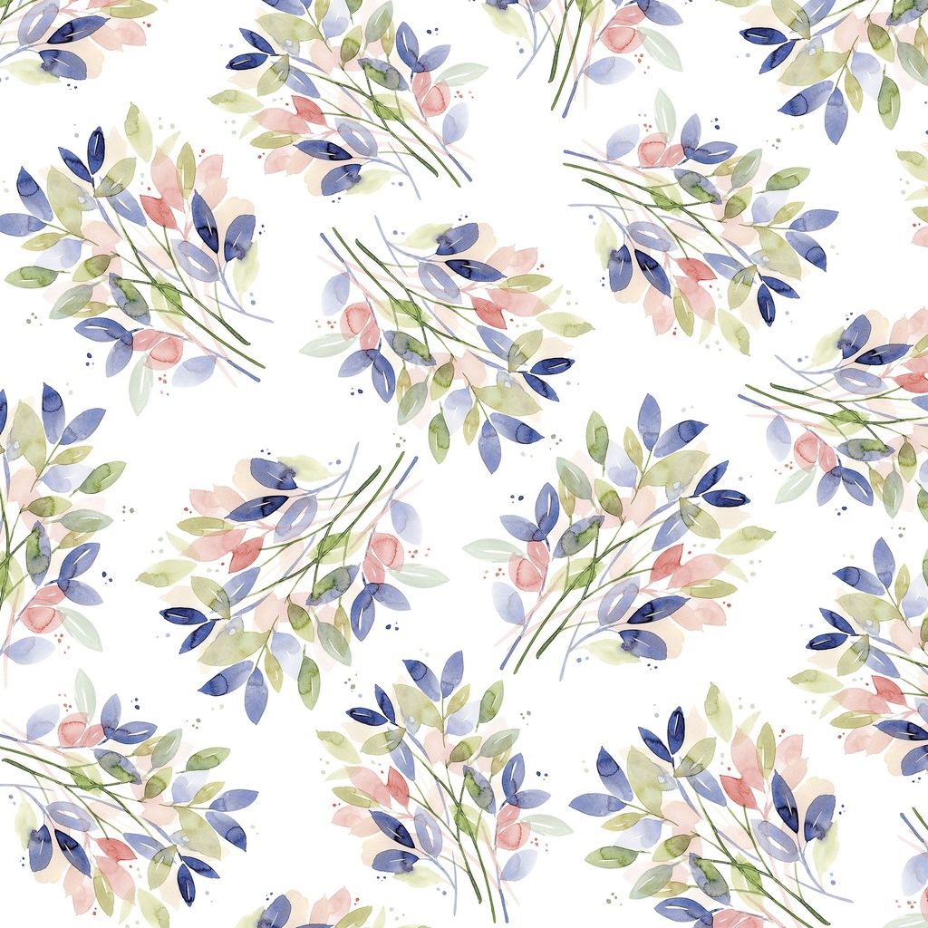 W175-014-178 / Leaf Bouquets - White