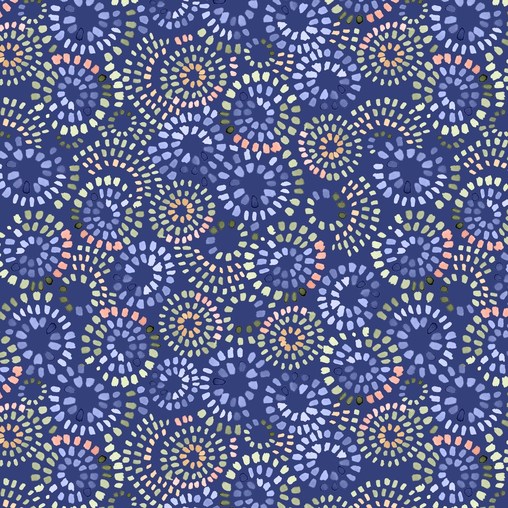 [W175-016-778] W175-016-778 / Packed Circle - Blue