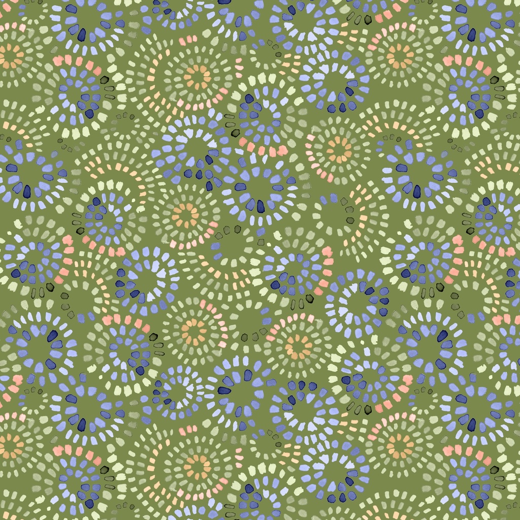 [W175-016-878] W175-016-878 / Packed Circle - Green