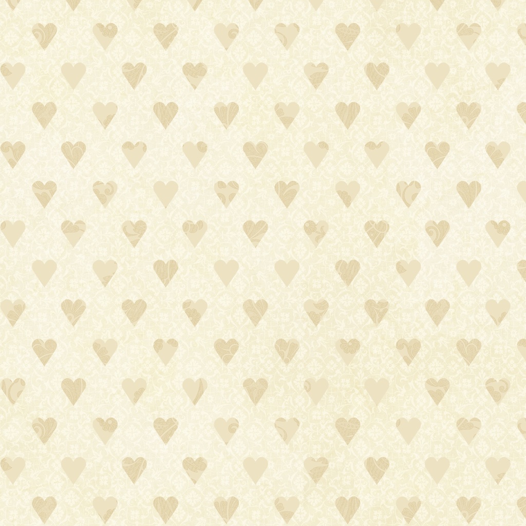 [W130-044-111] W130-044-111 / Hearts - Ivory