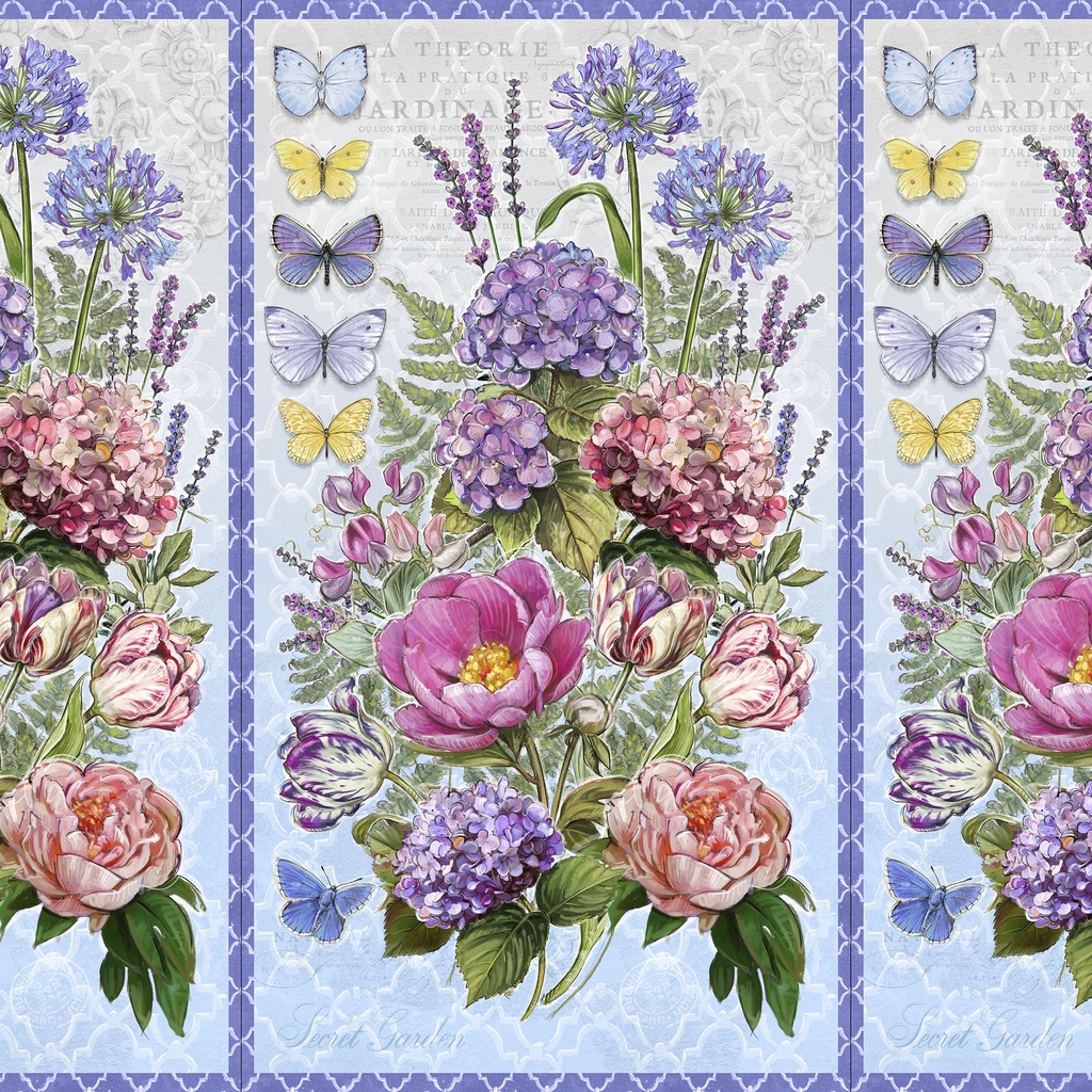 [W115-026-765] W115-026-765 / Meadowbrook Mist Large Panel - Multi