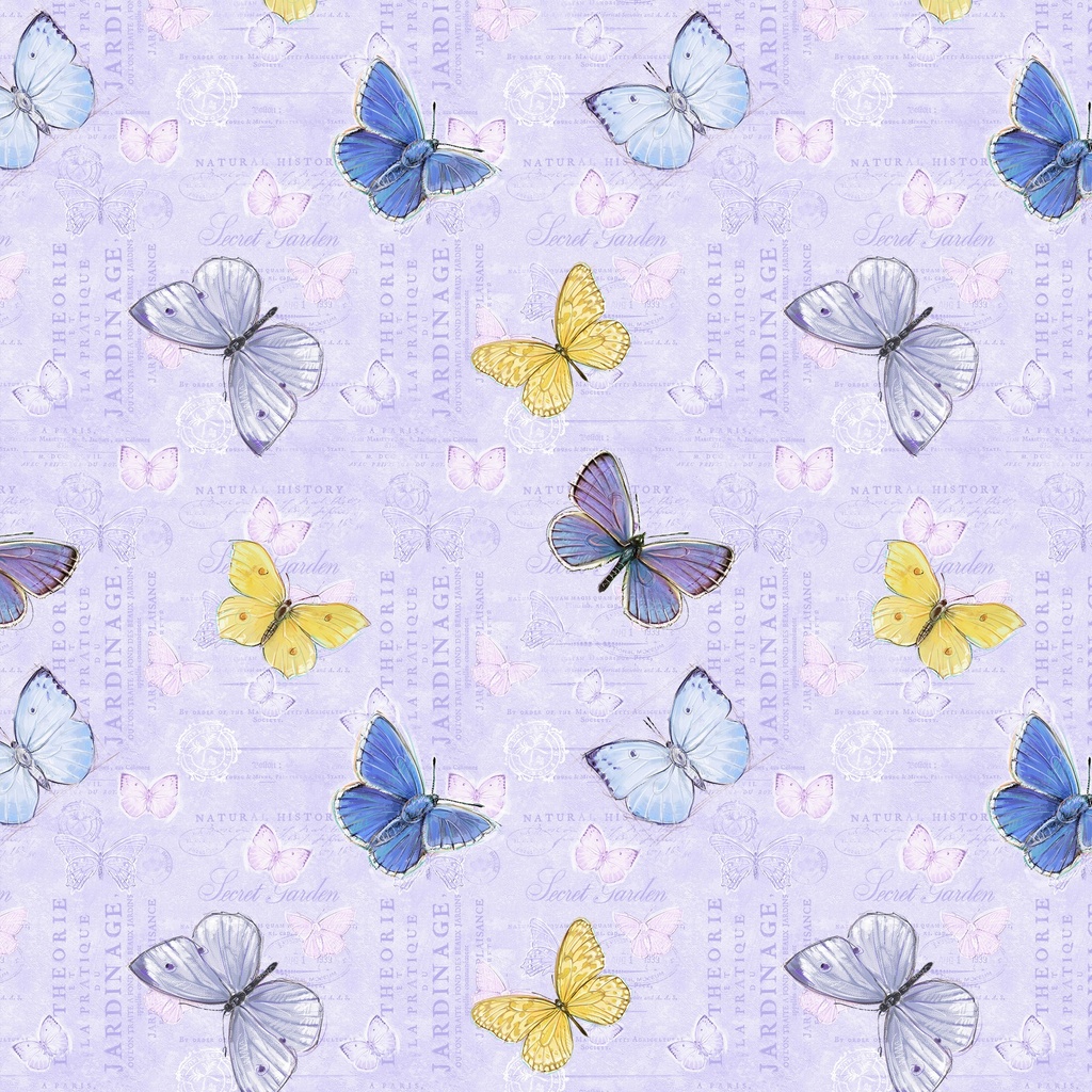 [W115-031-673] W115-031-673 / Butterflies - Light Purple