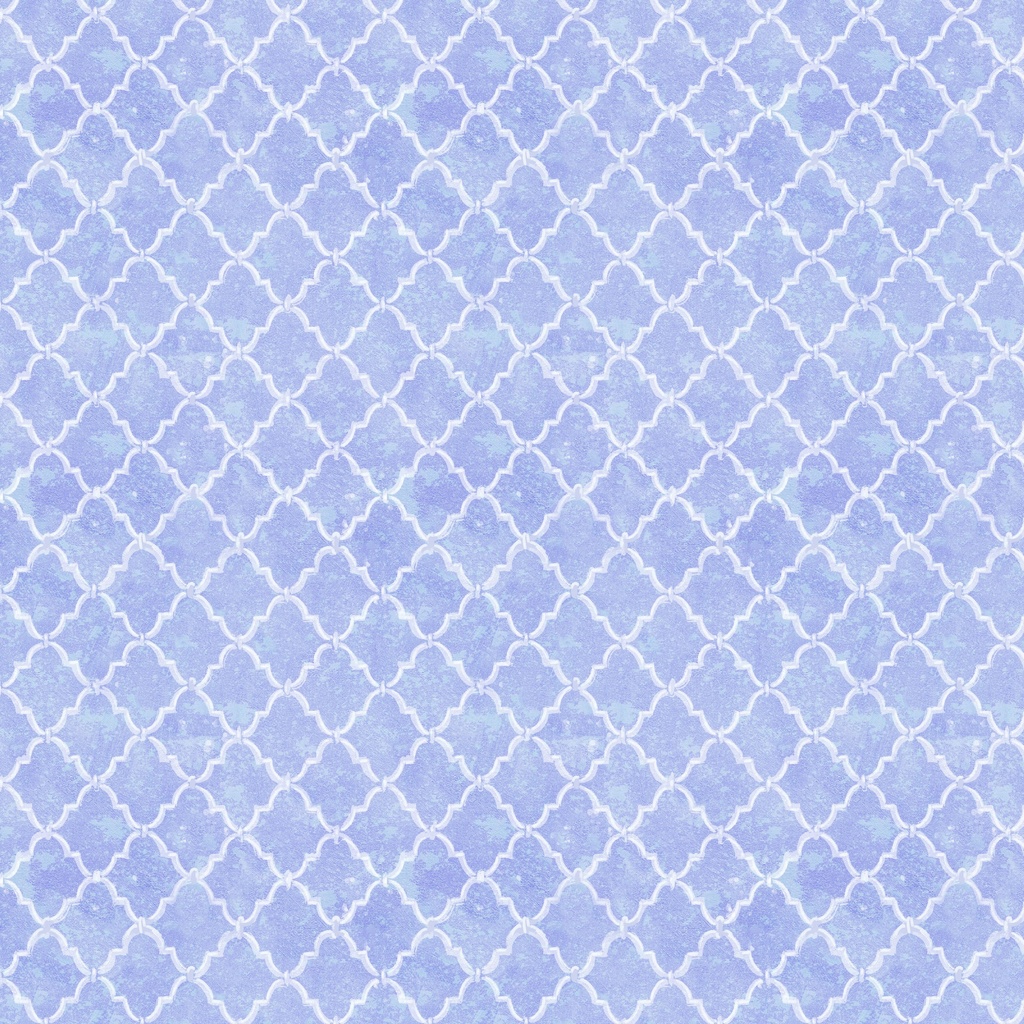 [W115-033-717] W115-033-717 / Scallop Grid - Blue