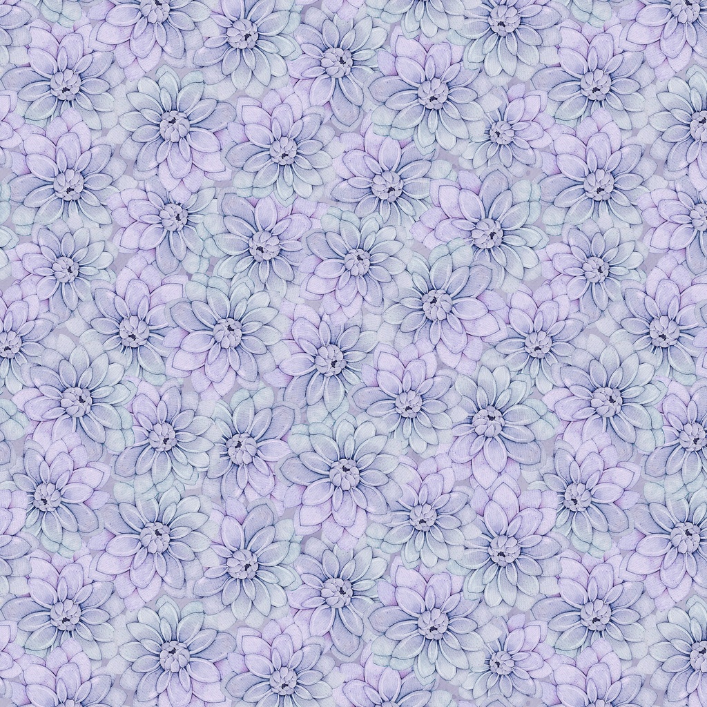 [W110-028-676] W110-028-676 / Packed Dahlias - Purple