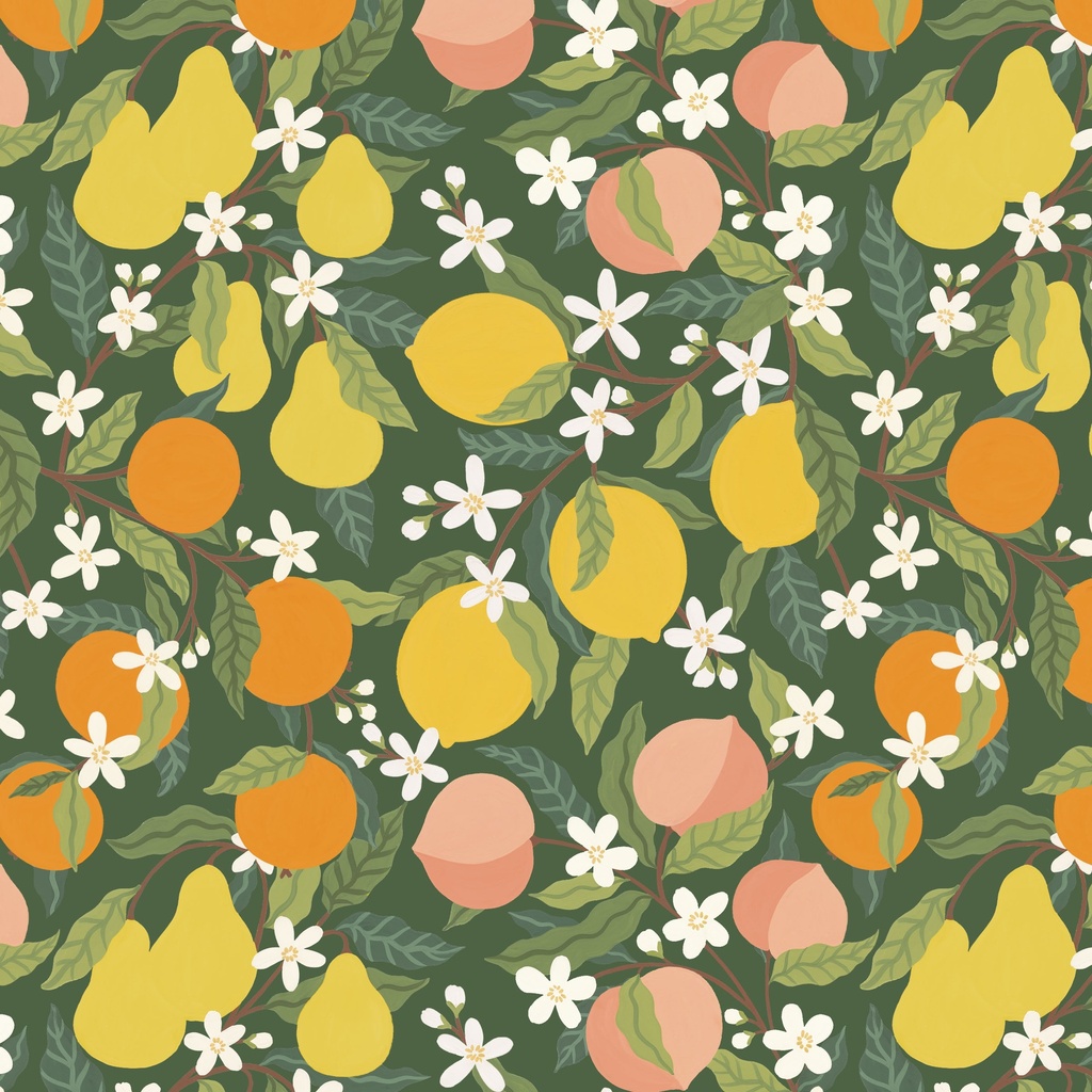 [T110-001-883] T110-001-883 / Packed Fruits - Dk Green