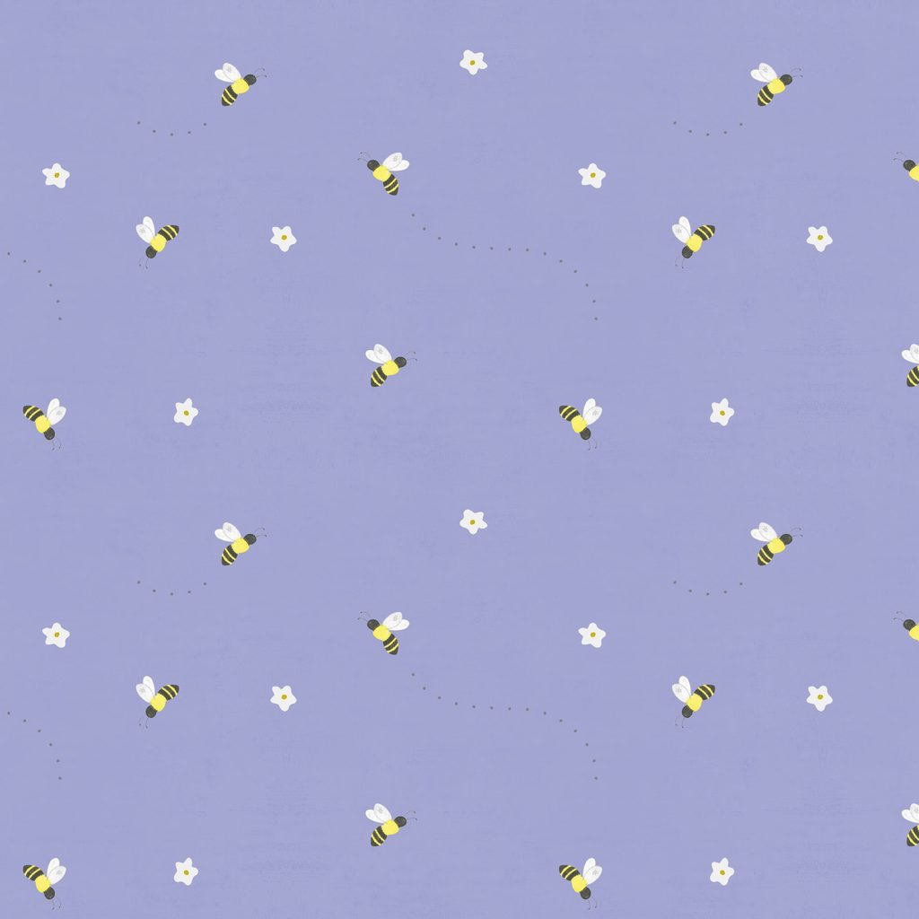 [T115-005-639] T115-005-639 / Bees - Purple