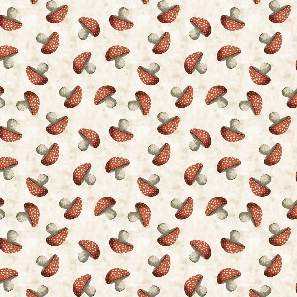 [W150-017-151] W150-017-151 / Small Mushrooms - Parchment