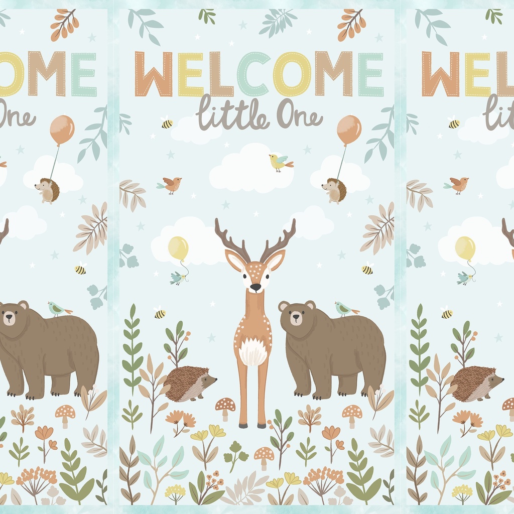 [W190-001-742] W190-001-742 / Woodland Lullaby Large Panel - Multi