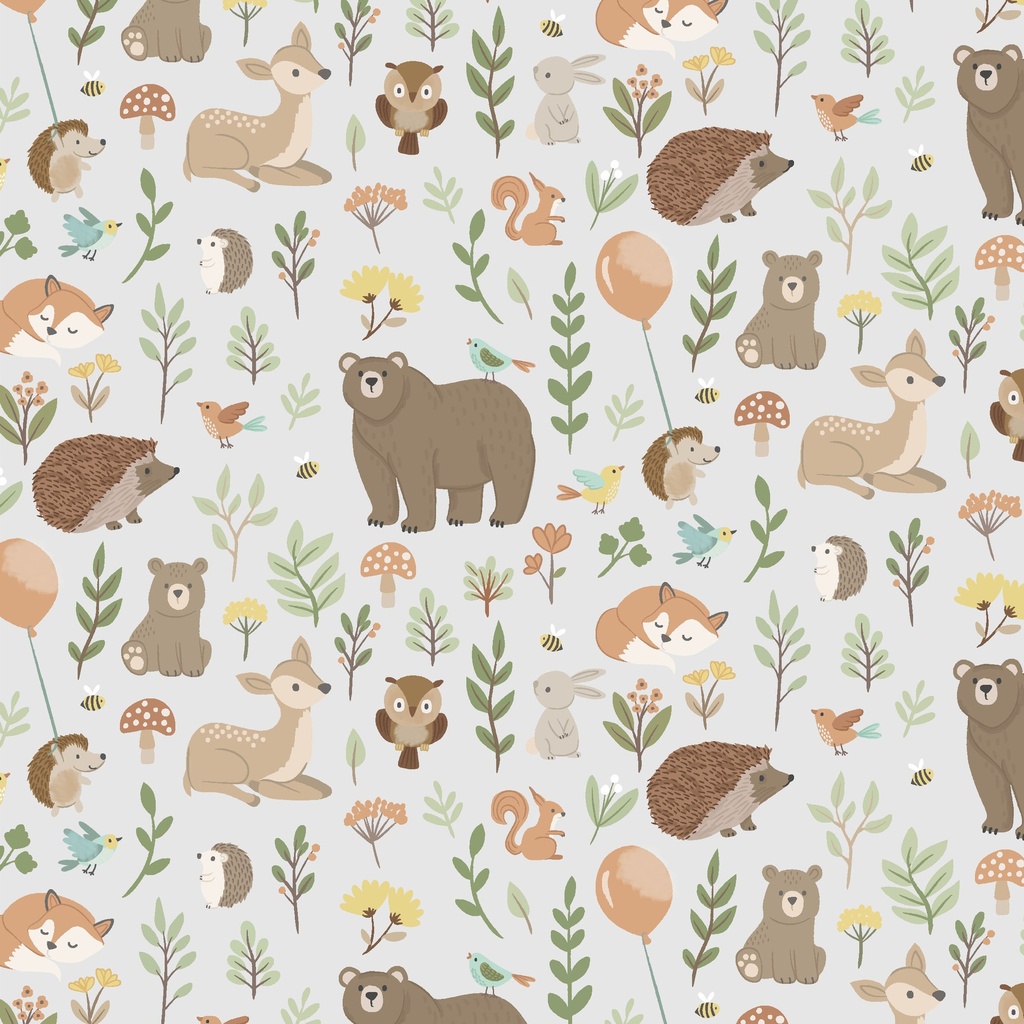 [W190-004-928] W190-004-928 / Packed Animals - Gray