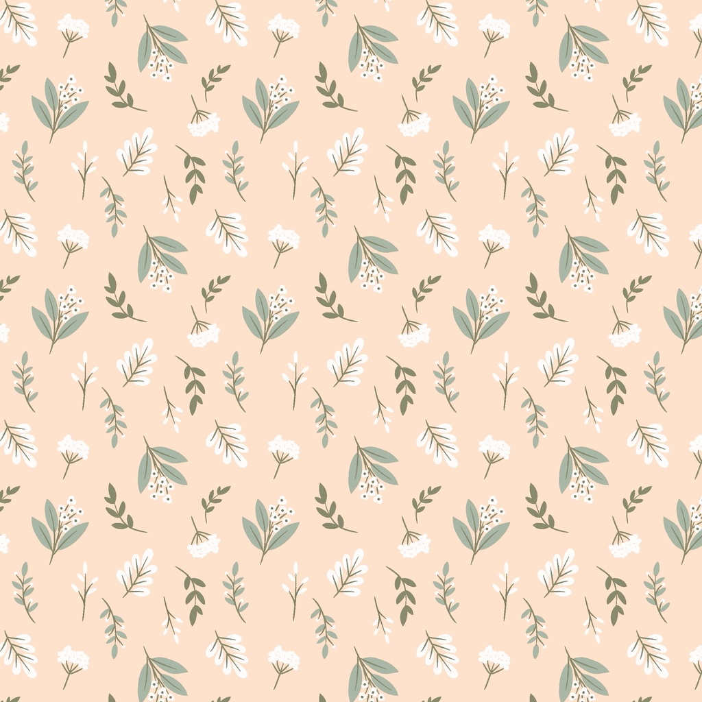 [W190-007-418] W190-007-418 / Floral Toss - Peach