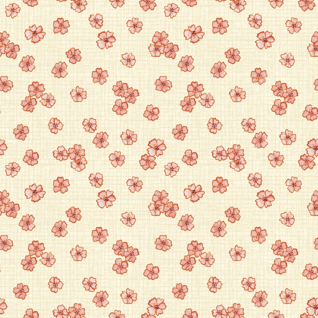 [T130-003-155] T130-003-155 / Tiny Floral - Cream