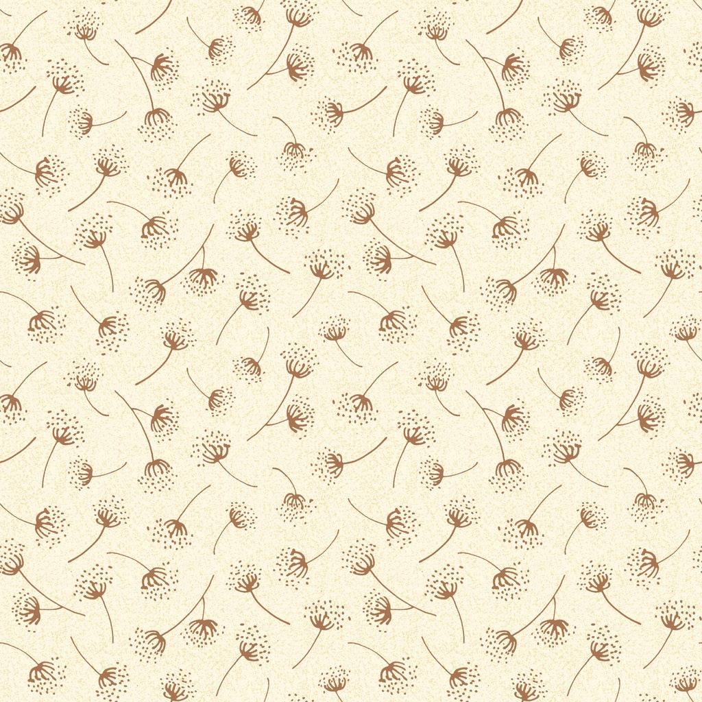 [T130-004-122] T130-004-122 / Sprigs - Cream