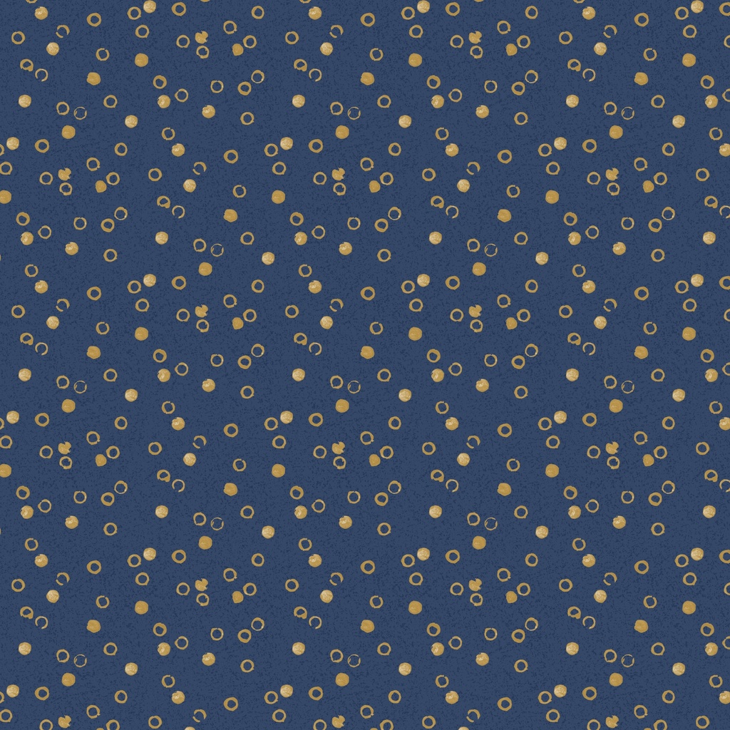 [T130-005-733] T130-005-733 / Dots - Navy/Gold