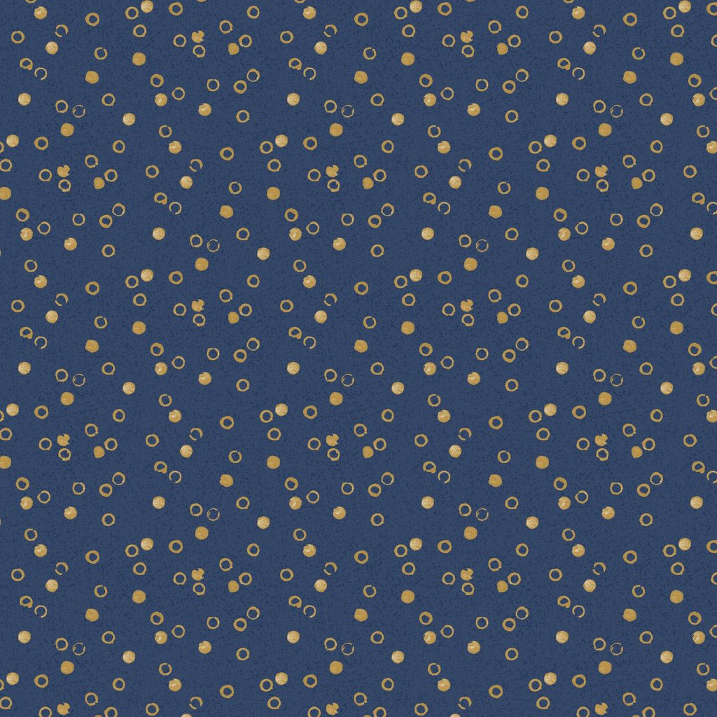 T130-005-733 / Dots - Navy/Gold