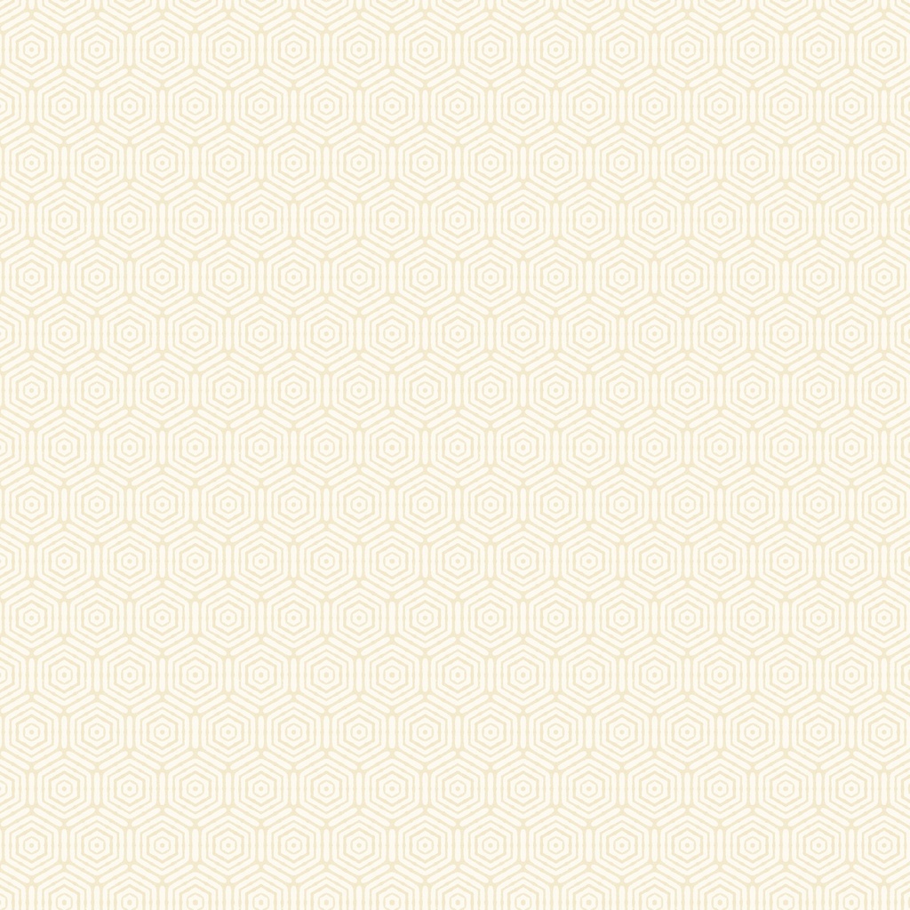 [T130-007-112] T130-007-112 / Hexagons - Cream
