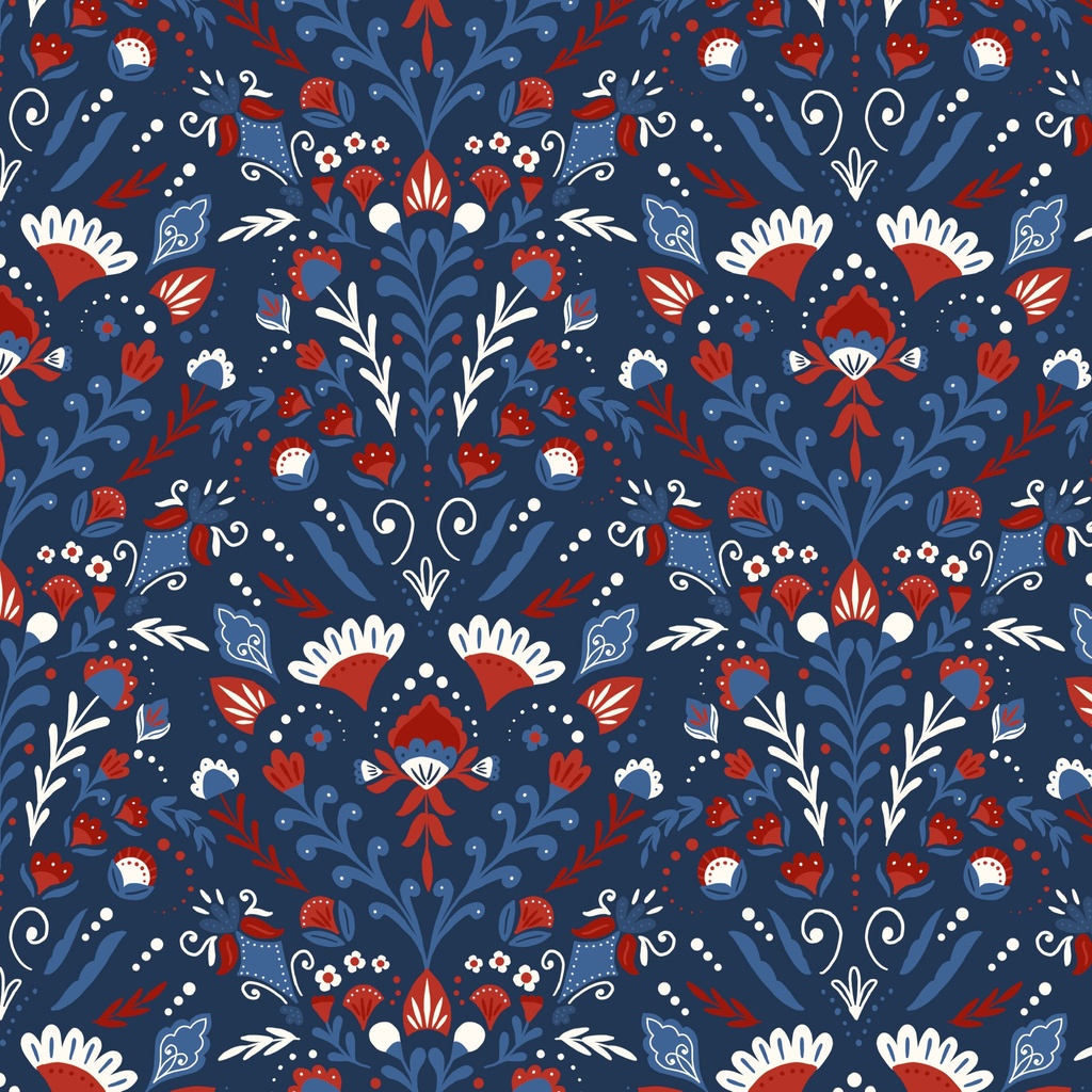 [T105-010-751] T105-010-751 / Floral Damask - Multi