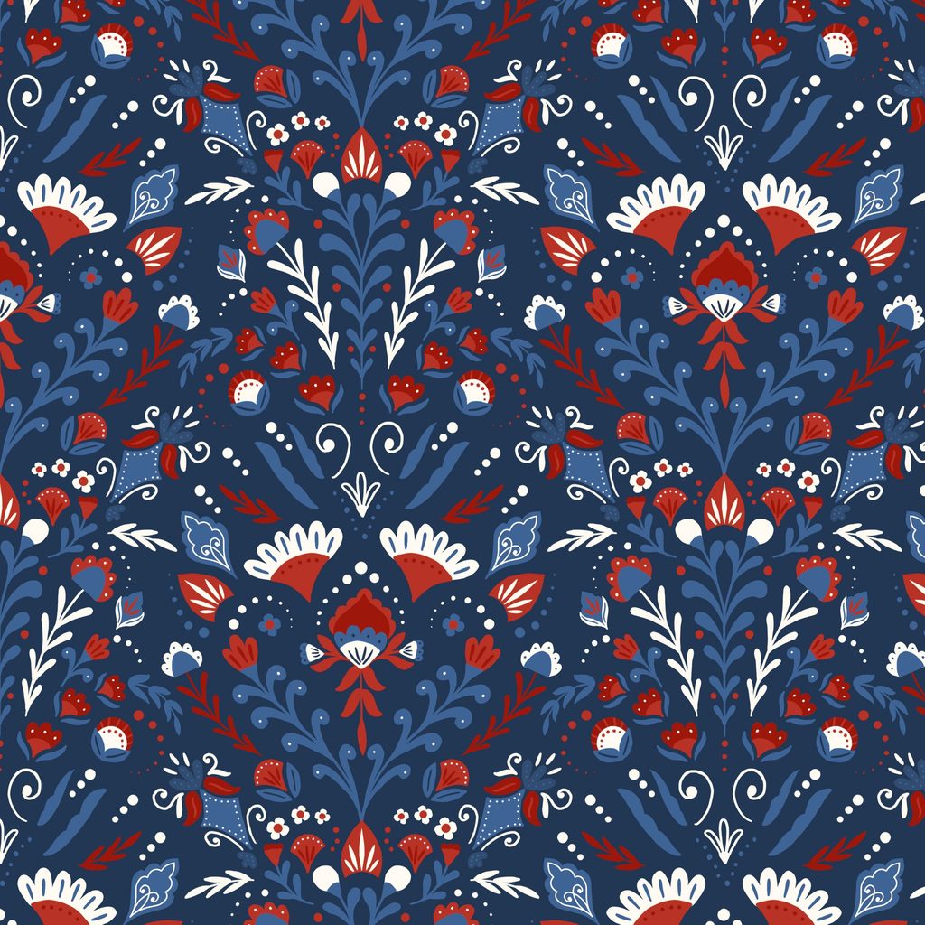 [T105-010-751] T105-010-751 / Floral Damask - Multi