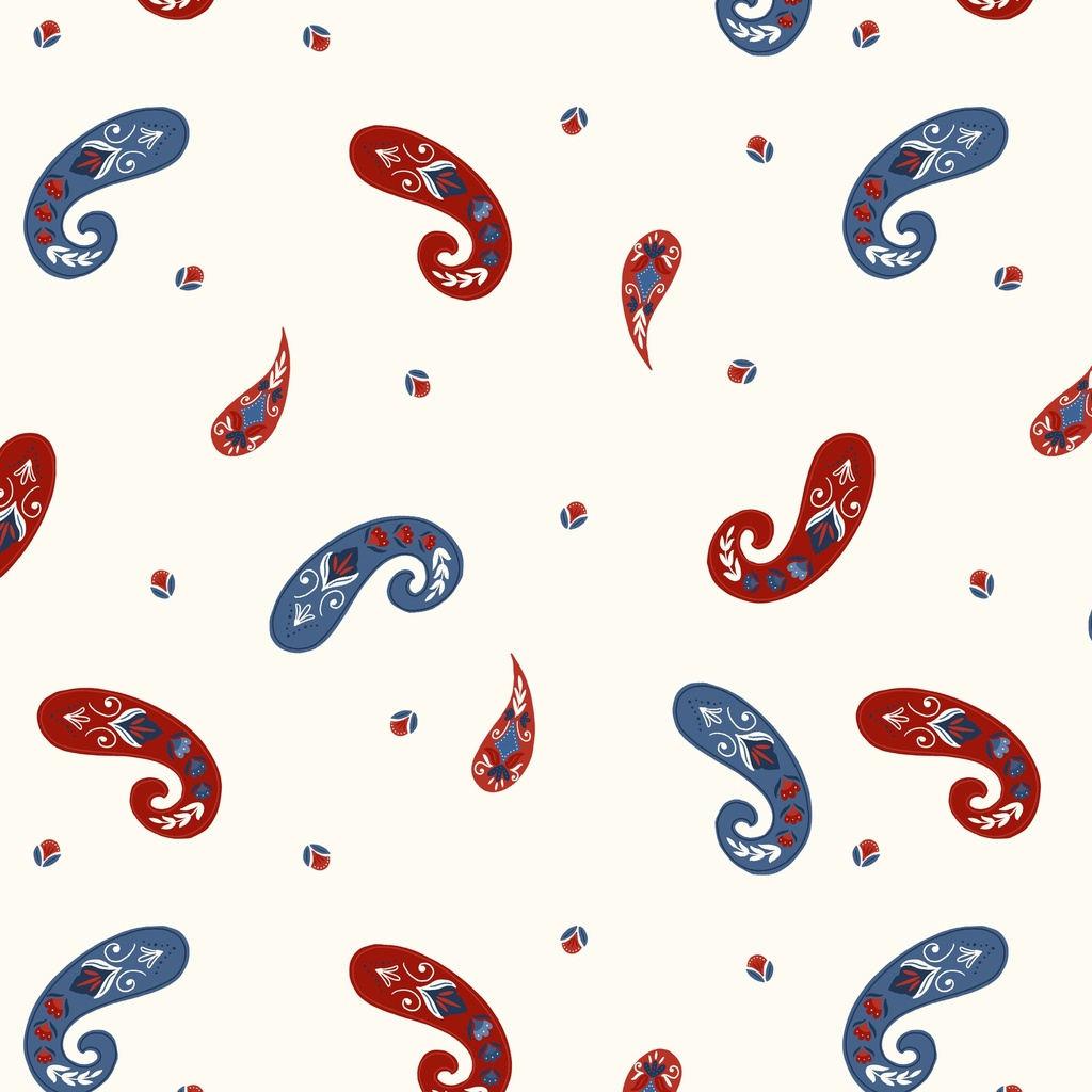 [T105-012-157] T105-012-157 / Paisley - Cream