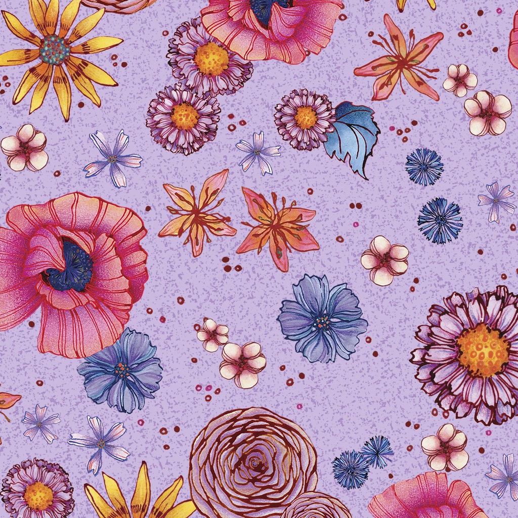 T130-008-656 / Large Floral - Purple