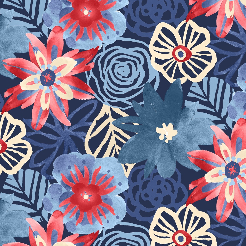 [W170-004-775] W170-004-775 / Packed Floral - Multi