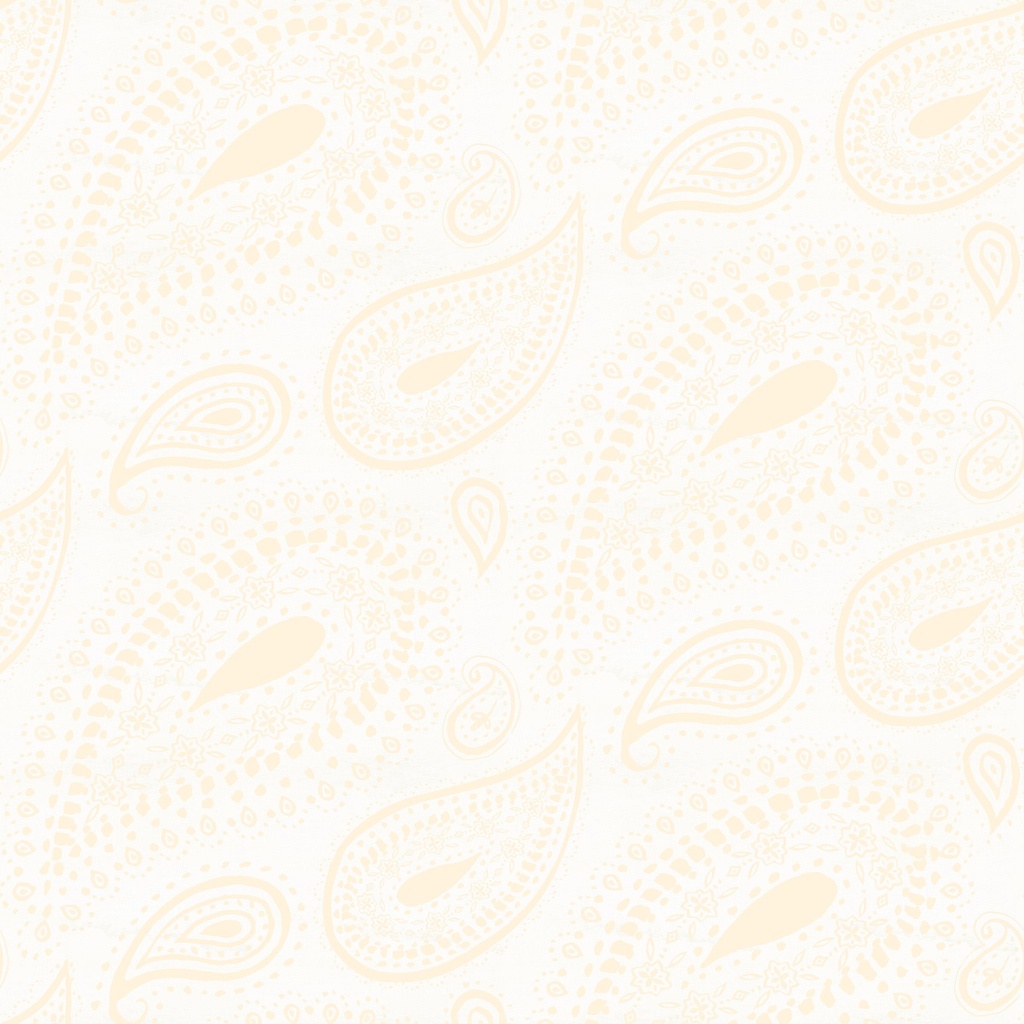 [W170-007-111] W170-007-111 / Big Paisley - Cream Tonal