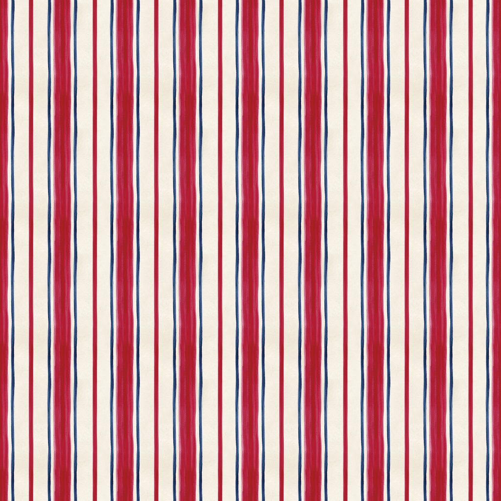 W180-021-157 / Stripes - Ivory/Red