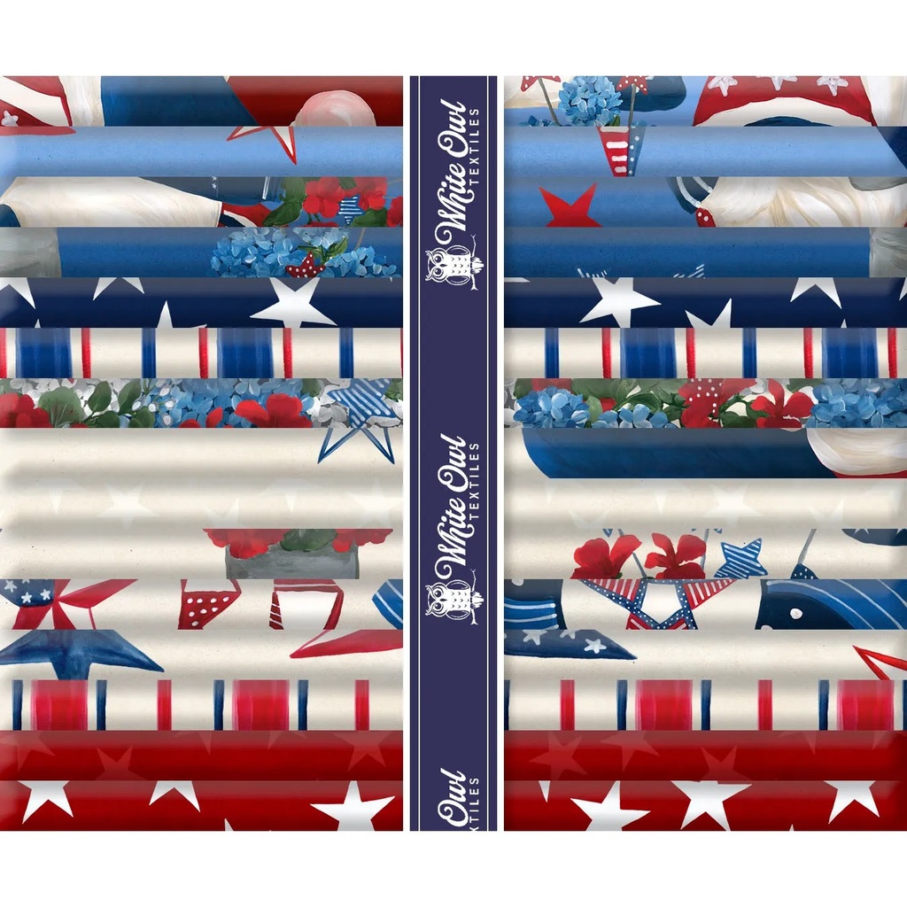 [Red White & Gnome-FQ] Red White & Gnome-FQ / Red, White, & Gnome Fat Quarter Pack