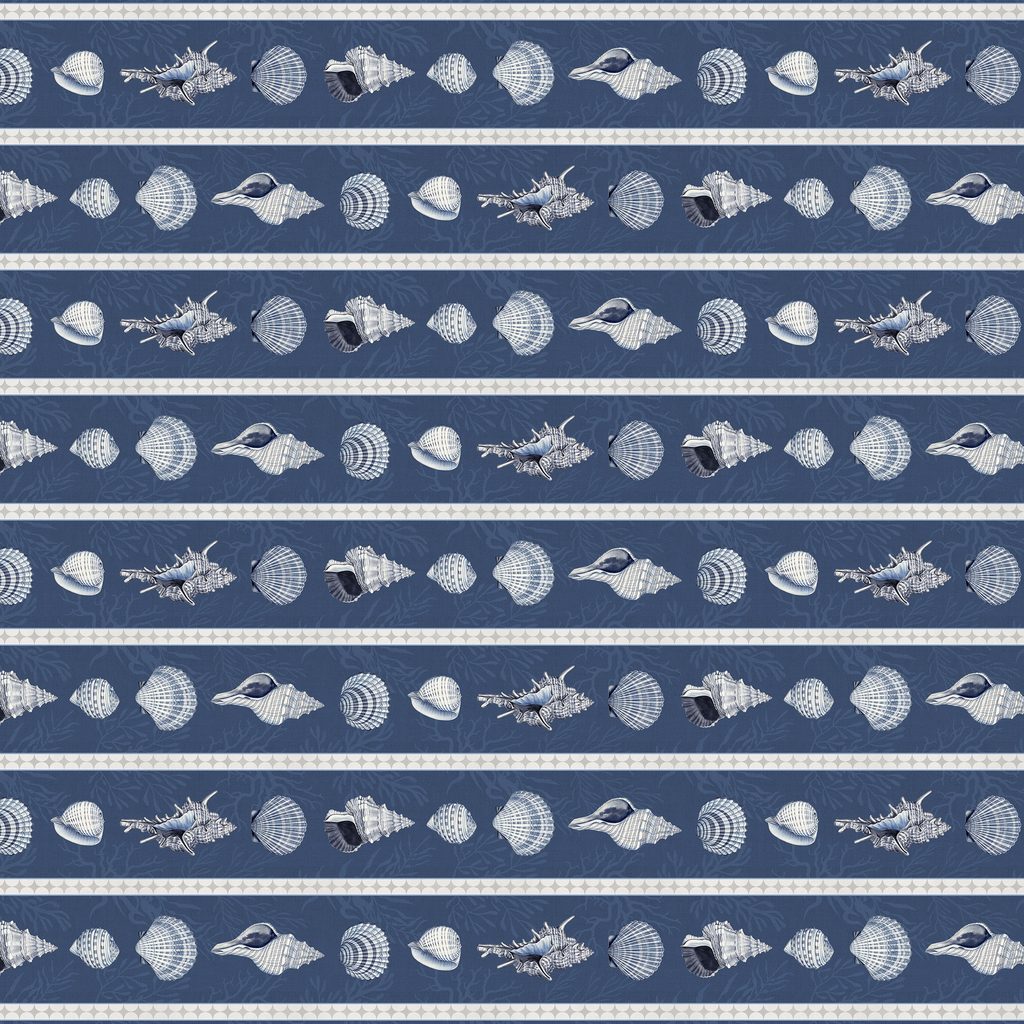 W100-035-771 / Coastal Treasures Border Stripe - Multi