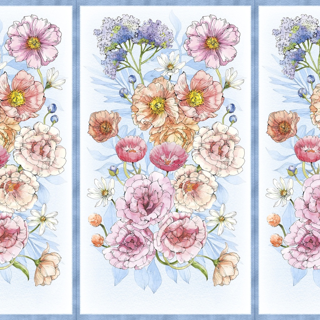 [W175-020-754] W175-020-754 / Storytale Blooms Large Panel - Multi