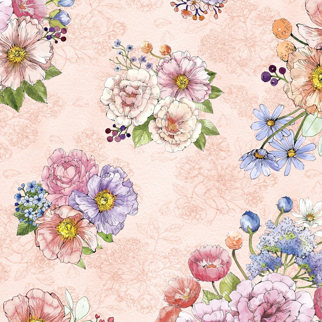 [W175-023-456] W175-023-456 / Bouqet Toss - Coral