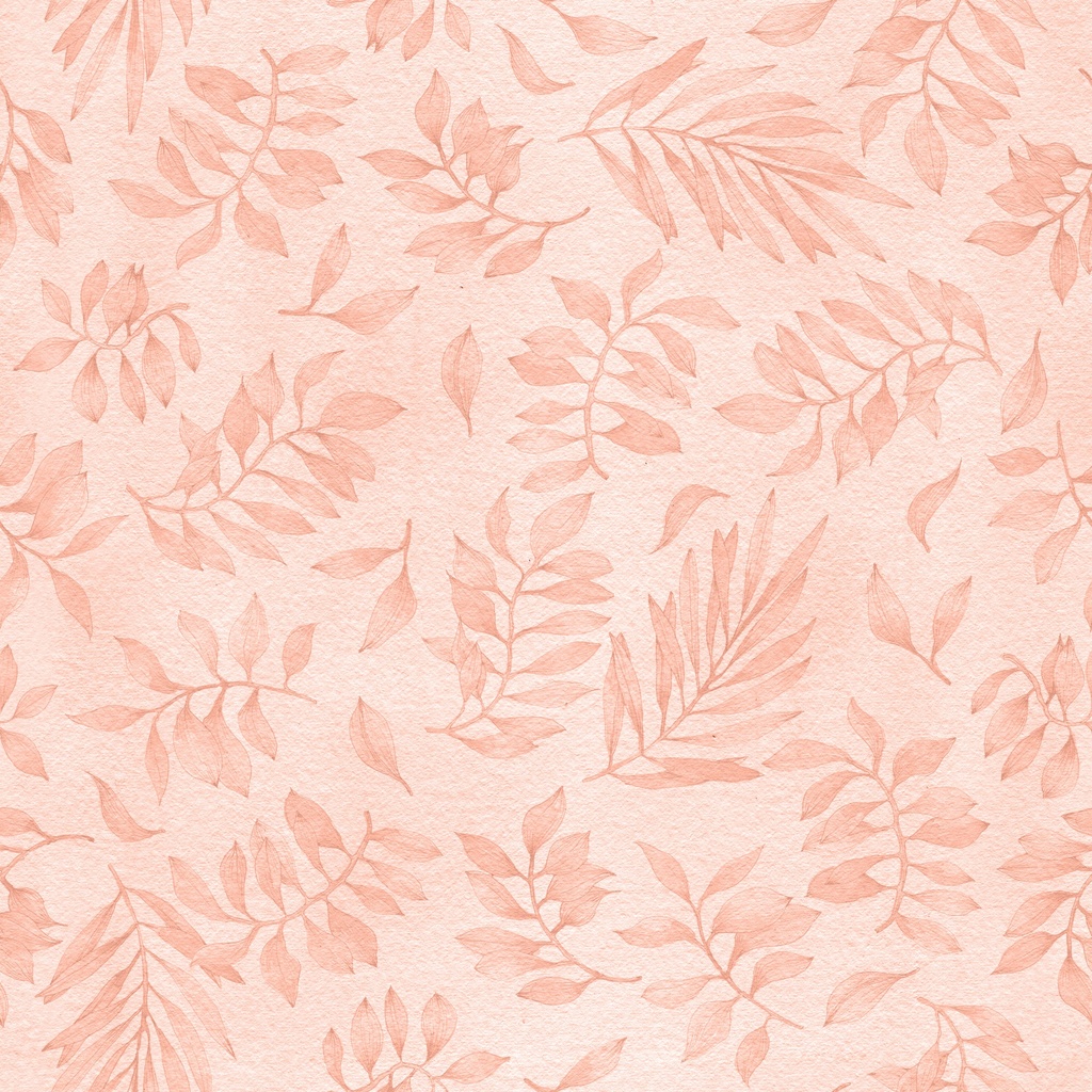 [W175-029-454] W175-029-454 / Tonal Leaves - Coral