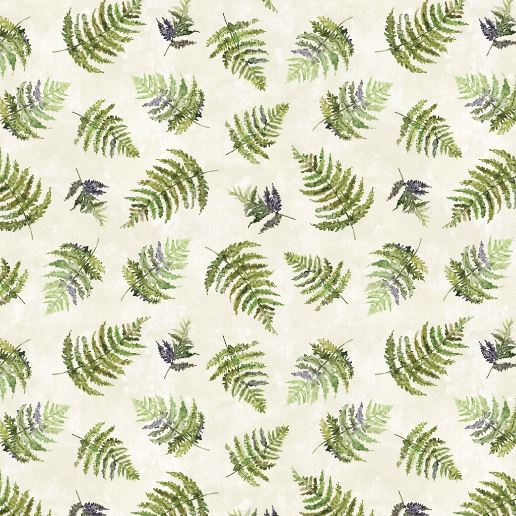 [W150-029-186] W150-029-186 / Ferns - Cream