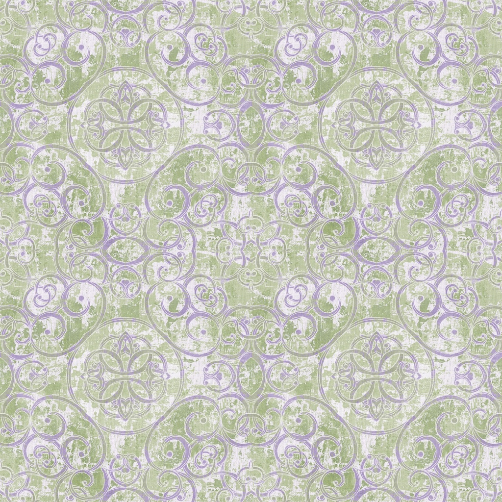[W150-032-868] W150-032-868 / Medallion - Green/Purple