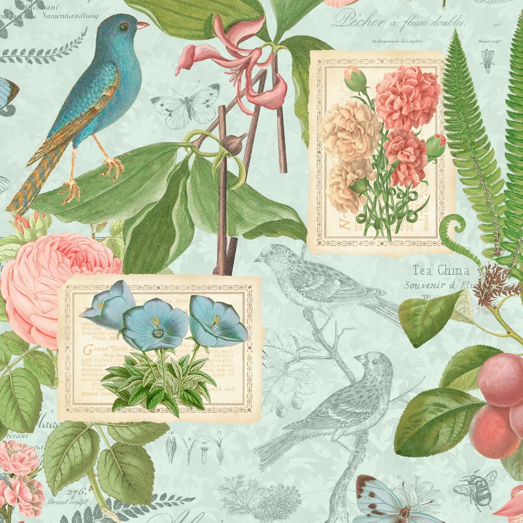 [W130-046-785] W130-046-785 / Spring Duet - Teal