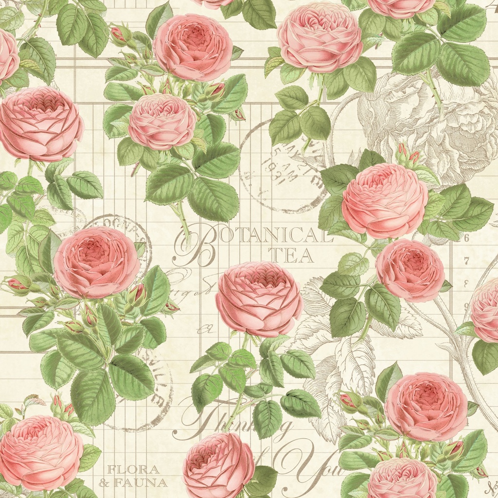 [W130-048-158] W130-048-158 / Flora - Cream