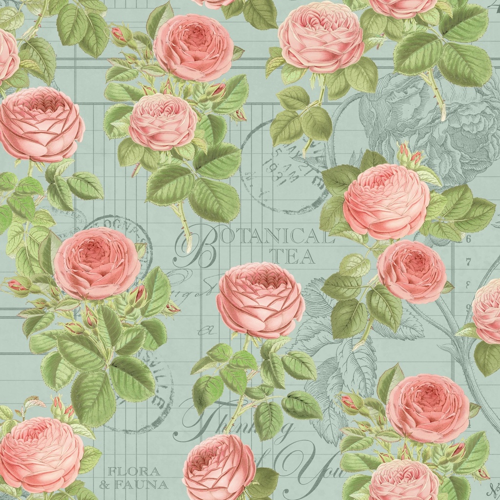 [W130-048-758] W130-048-758 / Flora - Teal