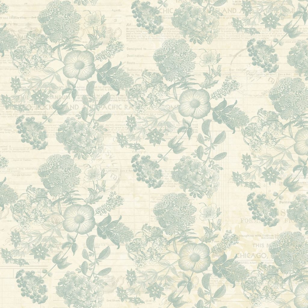 [W130-051-177] W130-051-177 / Fauna - Cream/Teal