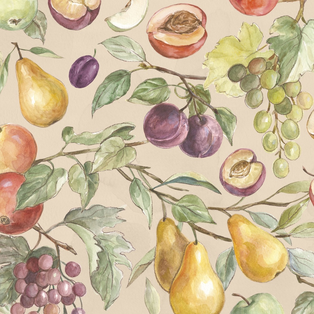 [W205-004-286] W205-004-286 / Packed Fruit on Canvas - Multi