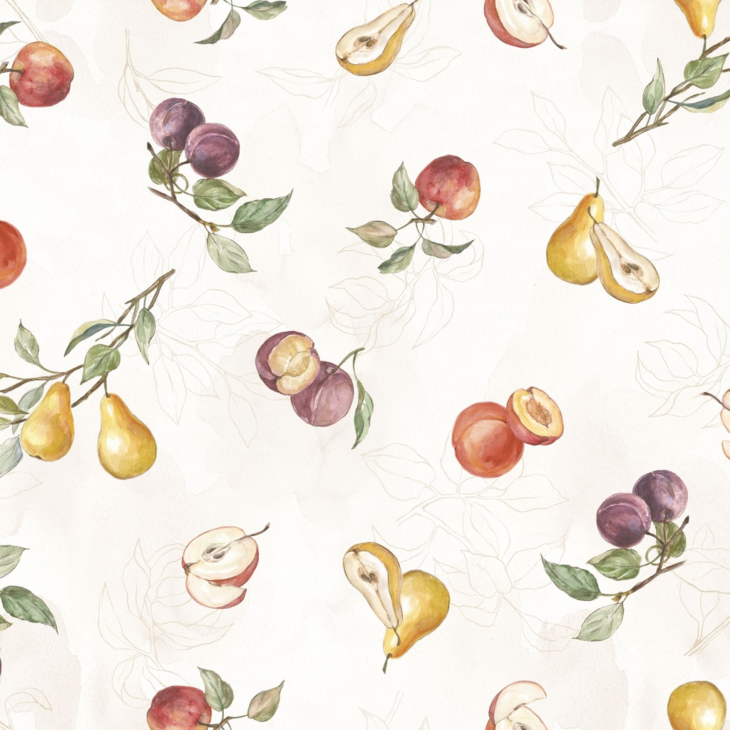 [W205-005-136] W205-005-136 / Fruit Slices - Cream