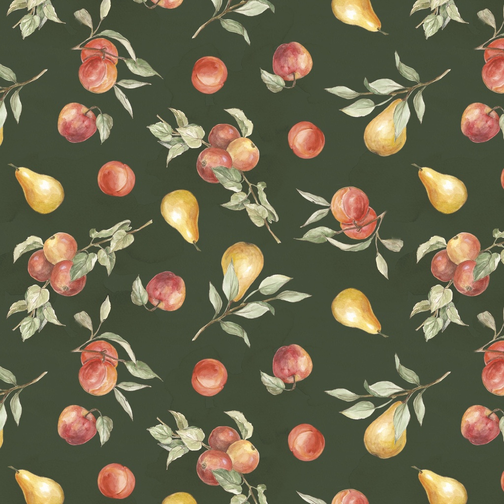 [W205-006-835] W205-006-835 / Golden Fruit - Dark Green