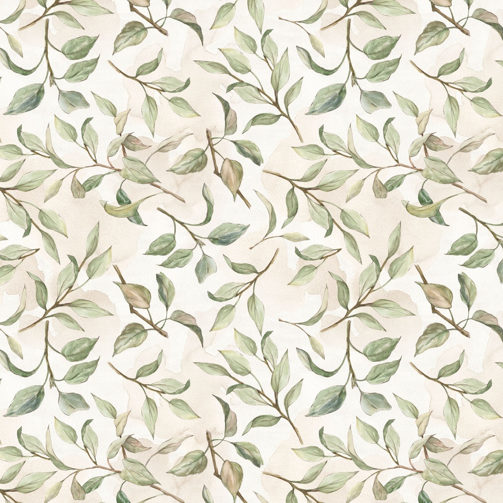 [W205-008-182] W205-008-182 / Leaves - Cream