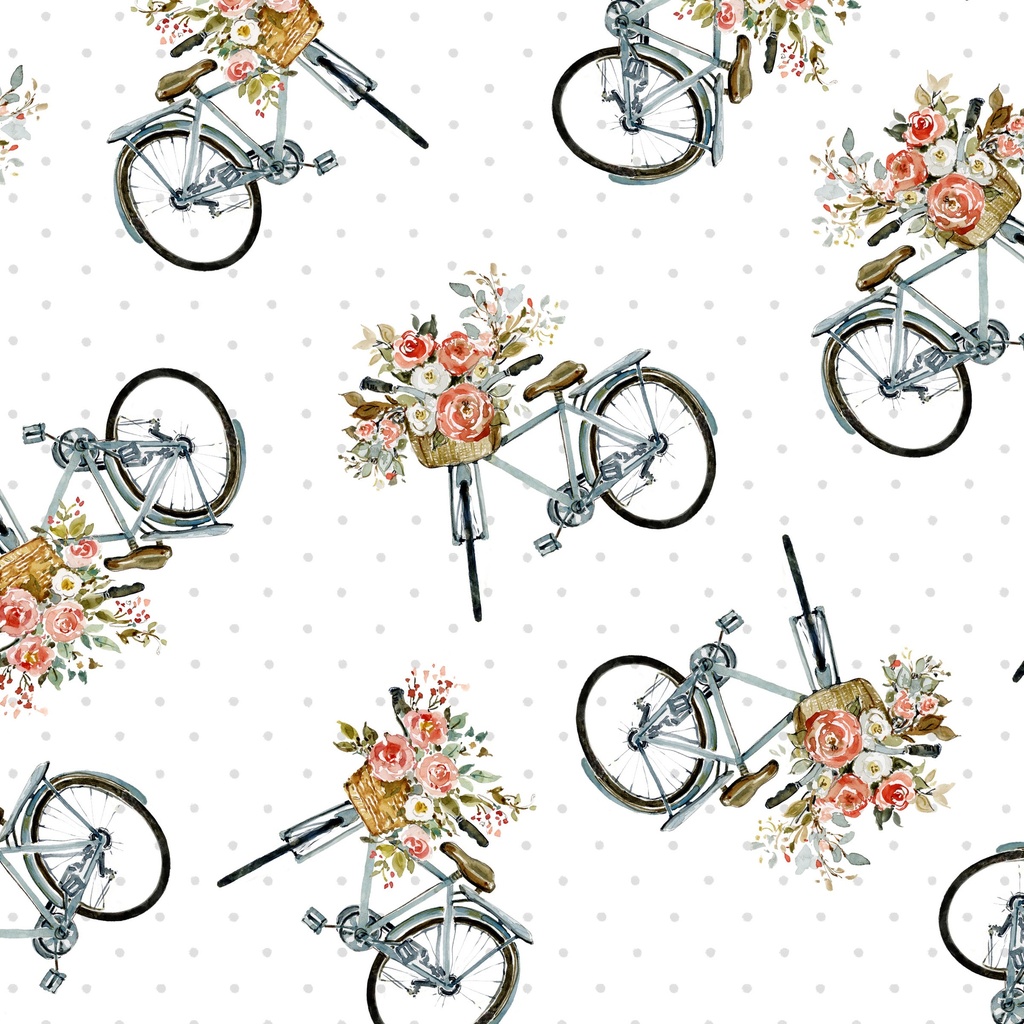 [W105-053-175] W105-053-175 / Bikes - White