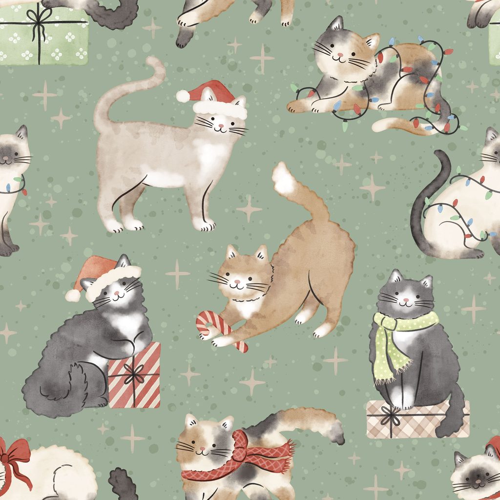 W185-004-892 / Cats - Lt Green