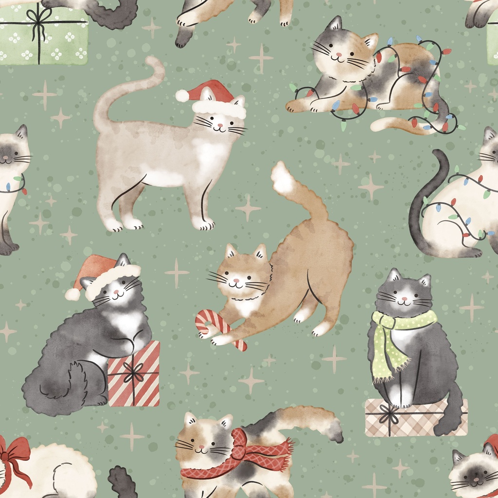 [W185-004-892] W185-004-892 / Cats - Lt Green